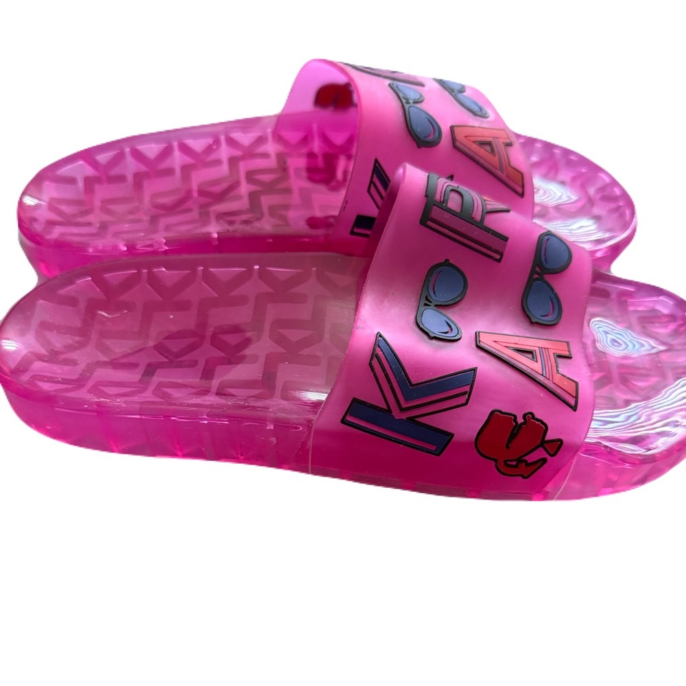 Karl Lagerfeld Pink Slide Sandals